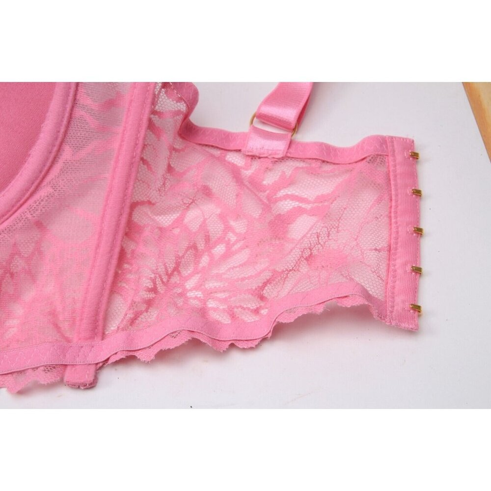 Daisy Fuentes Laced Bra Under wire Pink Womens Sz 38DD - Picture 9 of 12